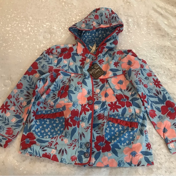 Matilda Jane Other - Matilda Janes Girls' Floral Hooded Raincoat - Blue/Pink/Red NWT